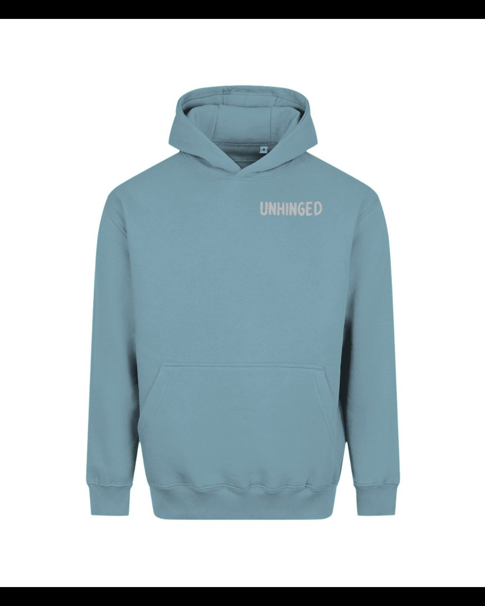 Mr Unhinged — Ice Blue heavyweight hoodie, garment only view
