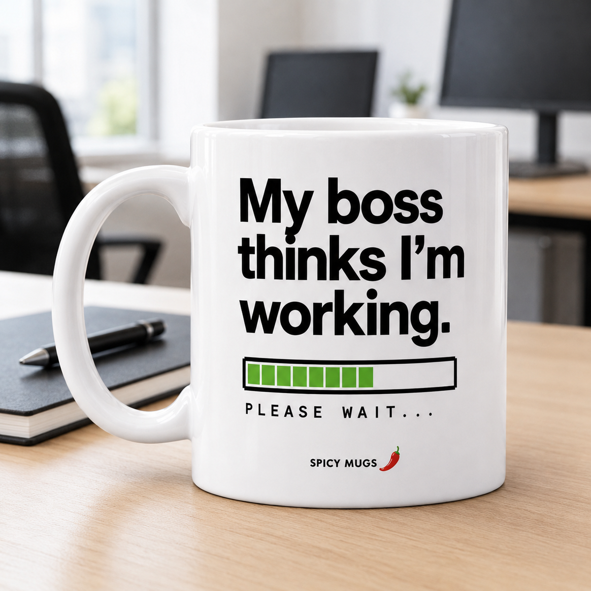 Spicy Mugs - My Boss Think's I'm Working