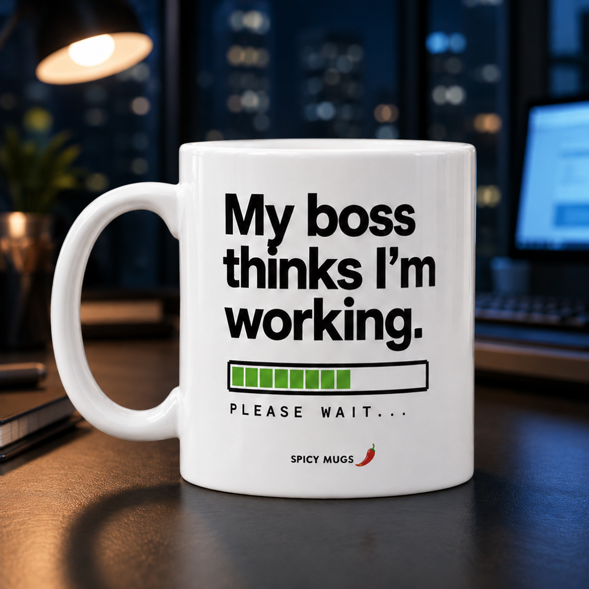 Spicy Mugs - My Boss Think's I'm Working