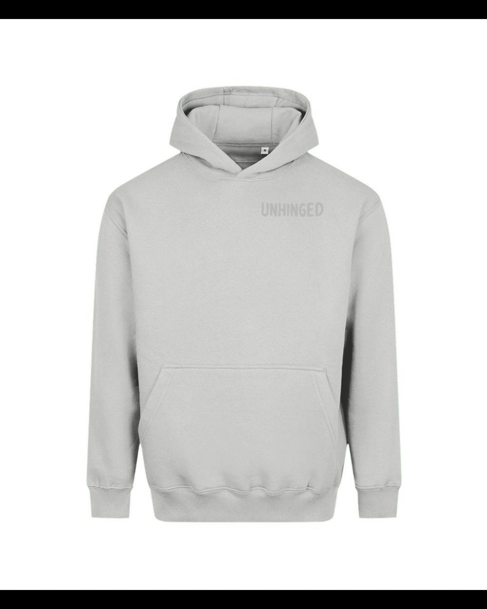 Mr Unhinged — Arctic White heavyweight hoodie, garment only view