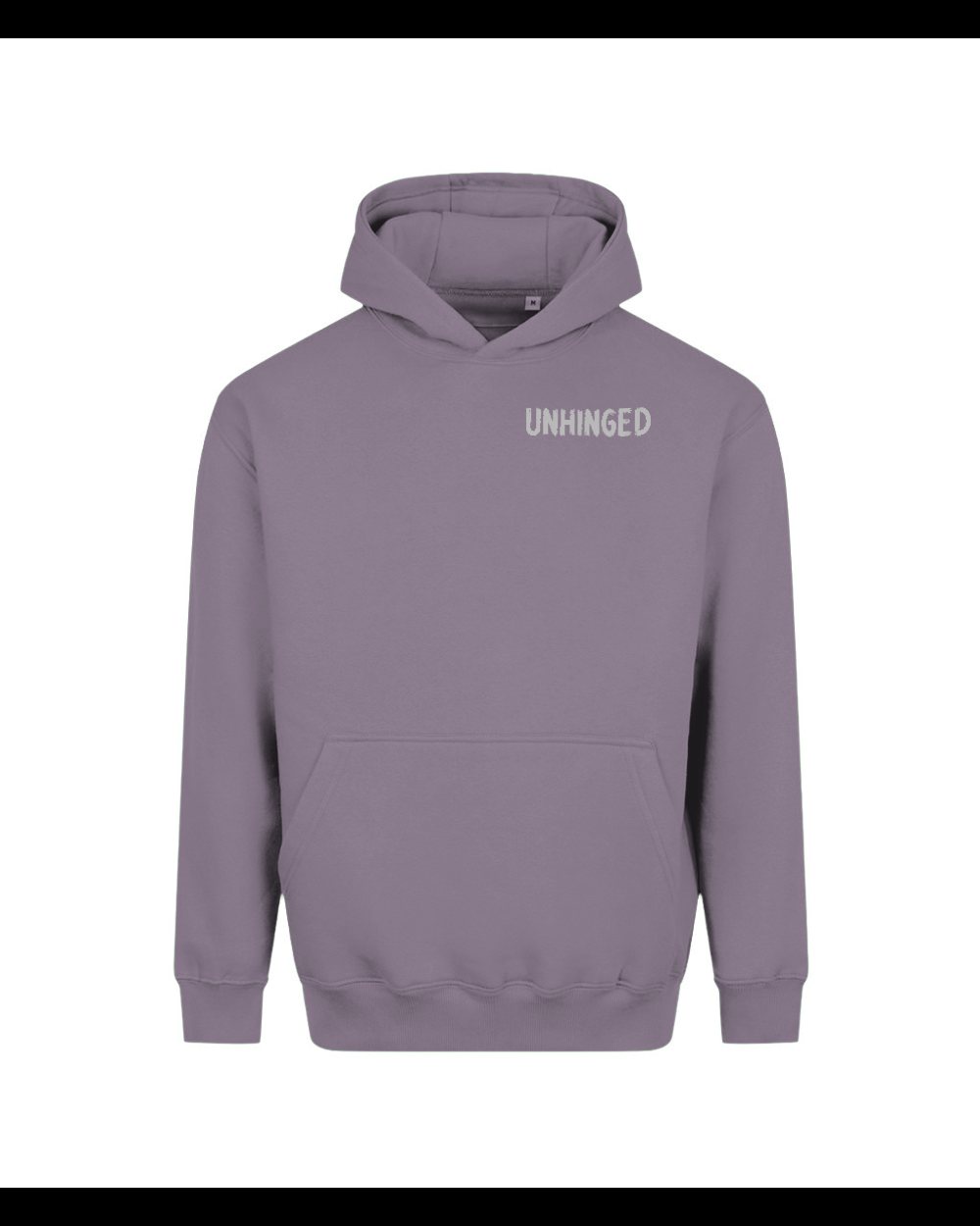 Mr Unhinged — Dusty Lilac heavyweight hoodie, garment only view