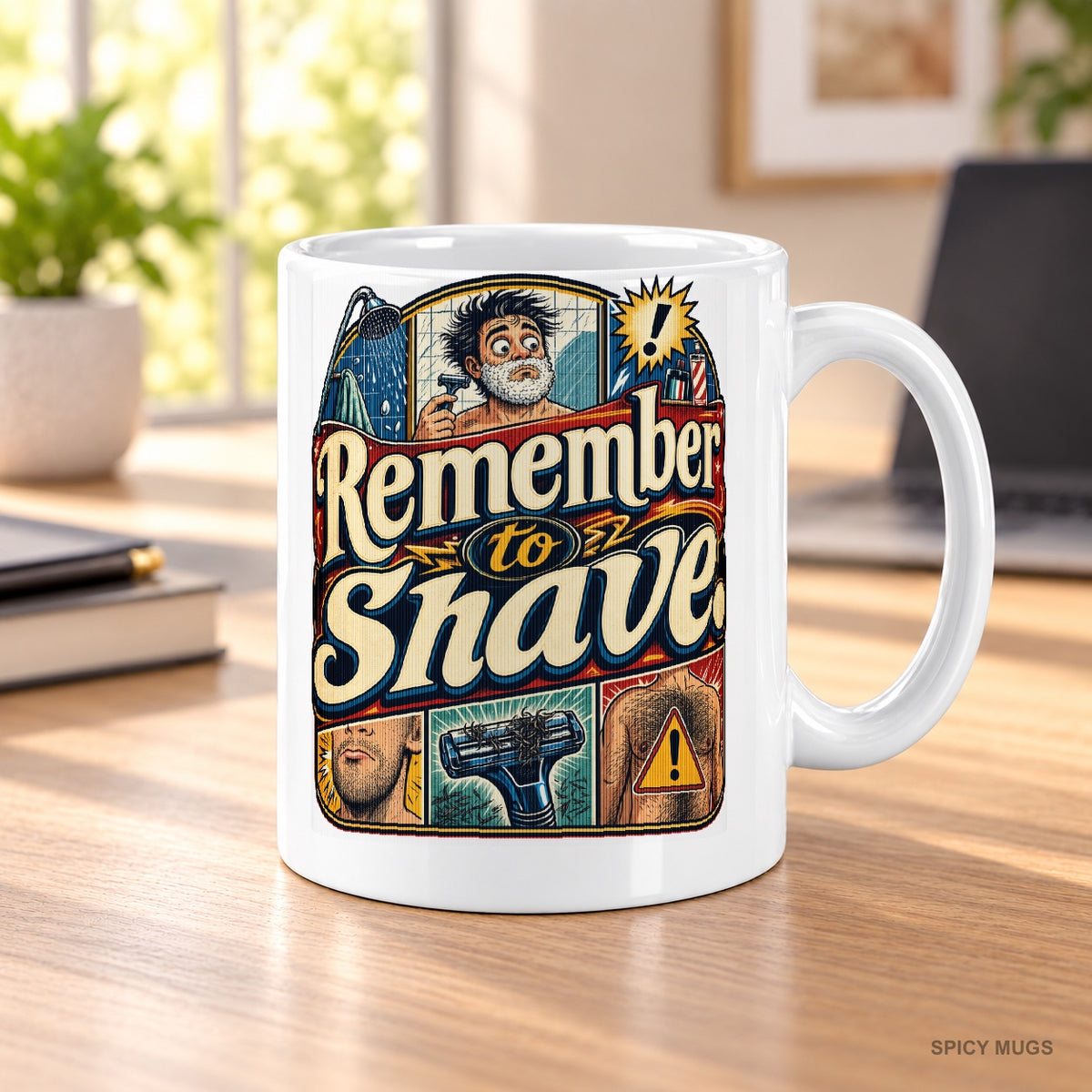 Remember to shave. mug – image 3